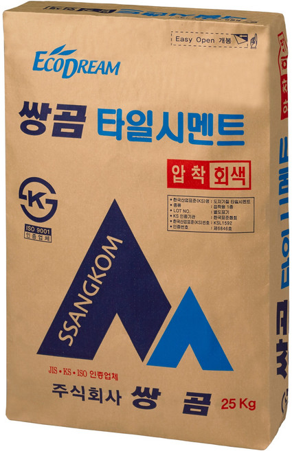 쌍곰 타일 시멘트 압착회색 25kg, 1개