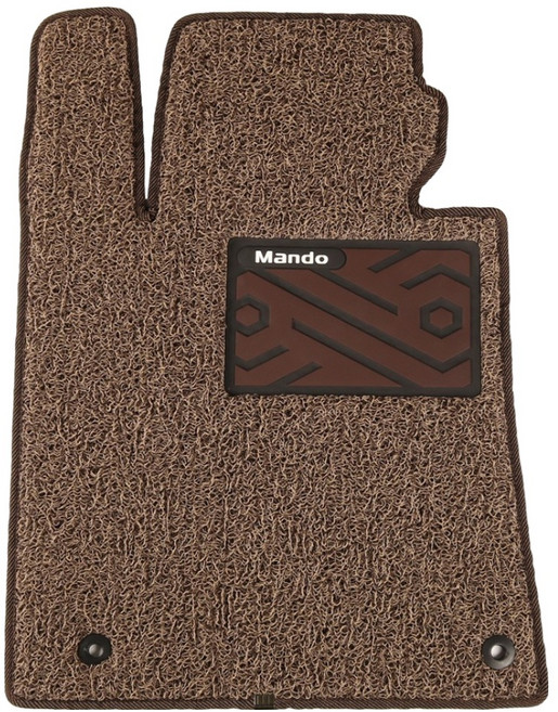 HL만도 컬러풀 엣지 와이드 볼륨쿠션 코일 카매트 운전석, 브라운, BMW 5시리즈 G30 2017.2~2023.9