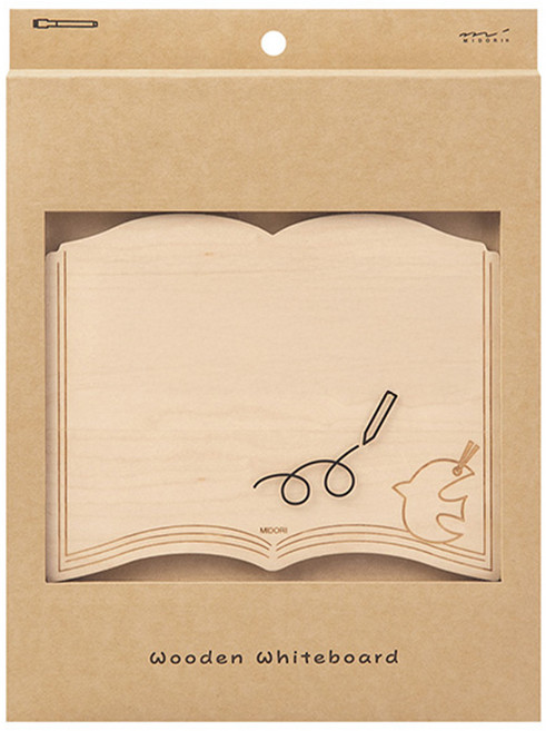 日本 MIDORI 磁性留言板 35437 書本 木質白板, 1個
