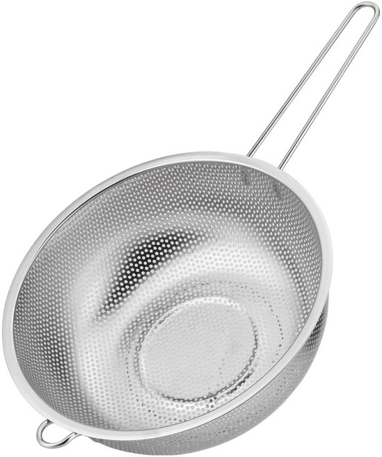 발룬피니 연마제 없는 스텐 손잡이 채반, 1개, 실버