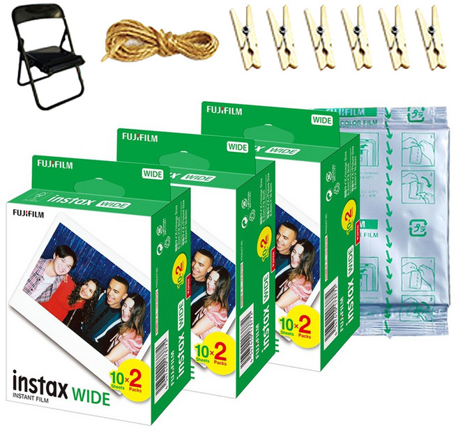 인스탁스 와이드필름 70p + 포토체어 랜덤발송 + 포토라인 세트, wide film, 1세트