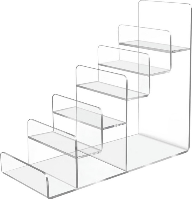 키밍 아크릴 지갑 가방 6단 거치대, 투명, 1개