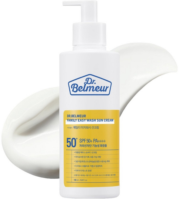 닥터벨머 패밀리 대용량 이지워시 선크림 SPF50+ PA++++, 190ml, 1개