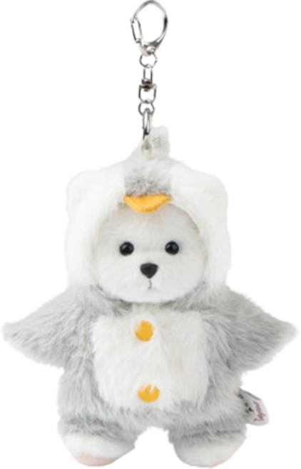 테디테일즈 키링 펭귄 레나베어, 15cm, 화이트, 1개