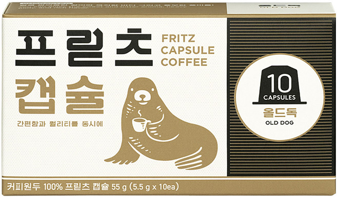 프릳츠 네스프레소 호환 올드독 캡슐커피, 10개입, 1개, 5.5g