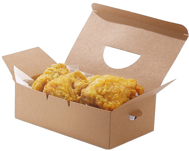 패키지리퍼블릭 크라프트 접이식 치킨박스 소, 100개입, 1개