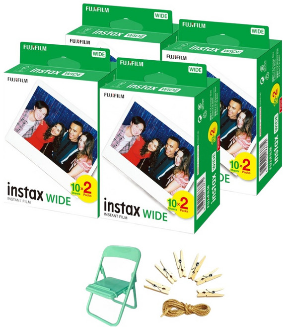 인스탁스 와이드 필름 80p + 포토체어 랜덤발송 + 포토라인 세트, 1세트, wide film