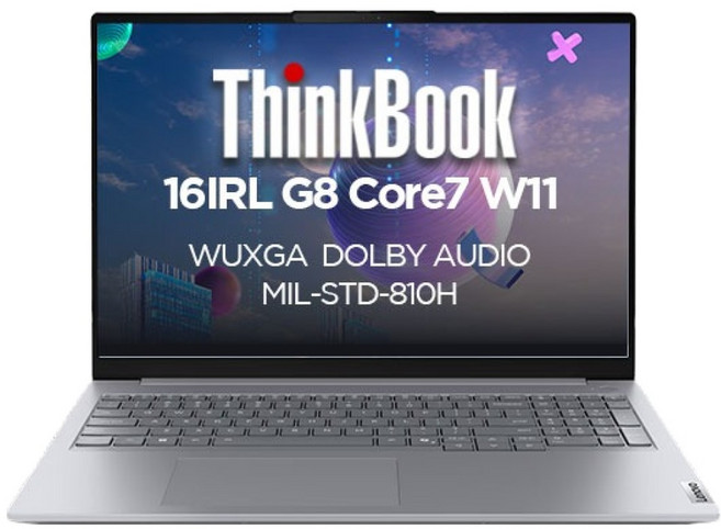 레노버 2025 씽크북 16IRL G8 코어7, Arctic Grey, 512GB, 16GB, WIN11 Home, 21SH001XKR