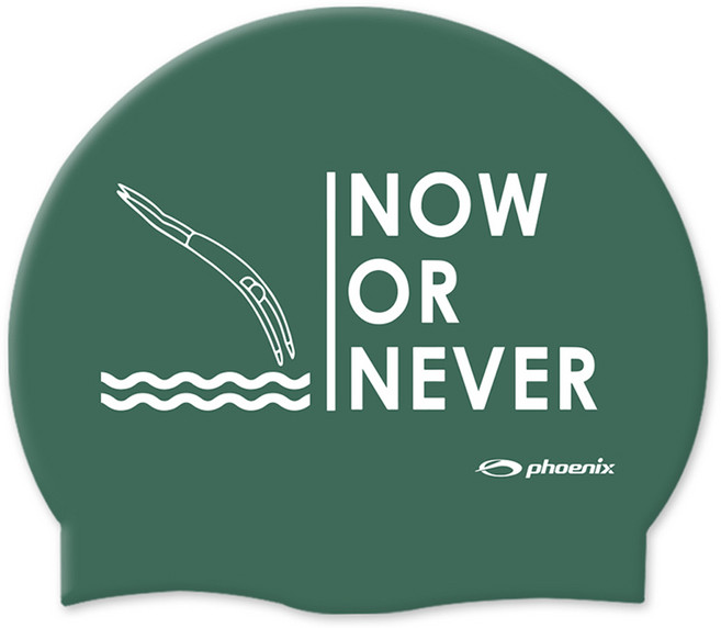피닉스 디자인 실리콘 수영모 PCS-03, 나우네버그린, 1개