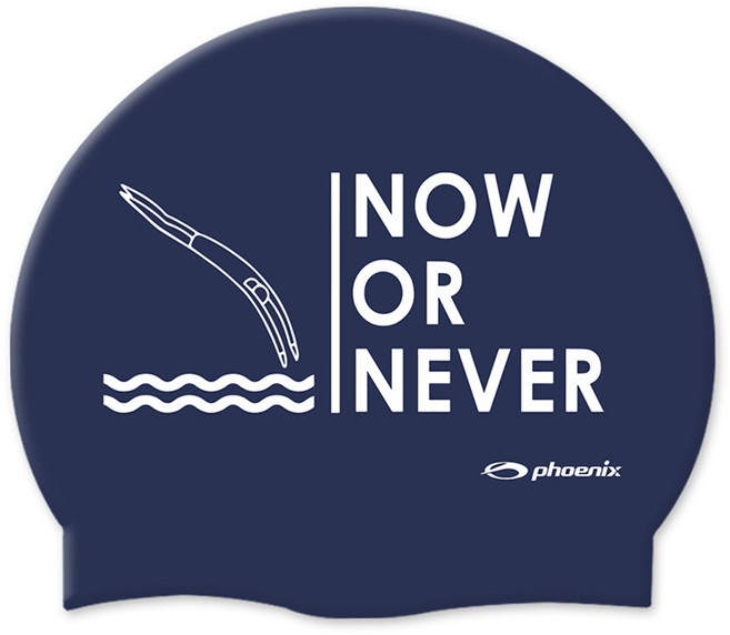 피닉스 디자인 실리콘 수영모 PCS-03, 나우네버네이비, 1개