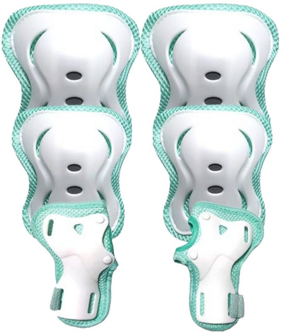 랜드웨이 아동용 New 모션 보호대 2p + 팔꿈치 보호대 2p + 손목보호대 양손착용 세트, 민트, 1세트