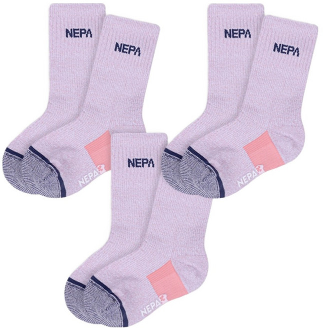 네파키즈 여아용 몽 피나클 쿠션 크루삭스 3켤레 세트 NPCGCCRK-PK3