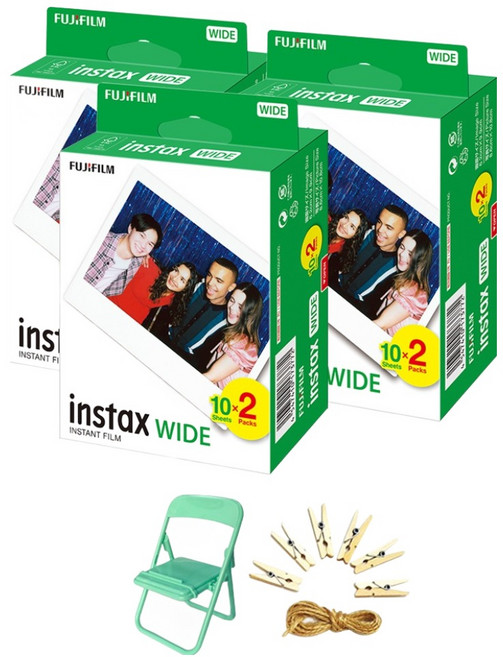 인스탁스 와이드필름 60p + 포토체어 랜덤발송 + 포토라인 세트, 1세트