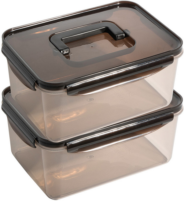 나누담 더 단단한 블랙 김치통 핸디형, 4L, 2개