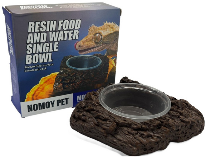 노모이펫 파충류 양서류 레진 먹이접시 우드컵 싱글 NS-140, 1개, 혼합색상