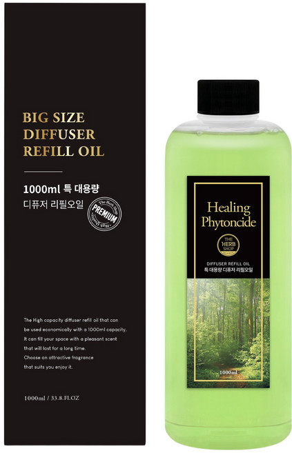 더허브샵 리필 오일, 힐링피톤치드, 1L, 1개
