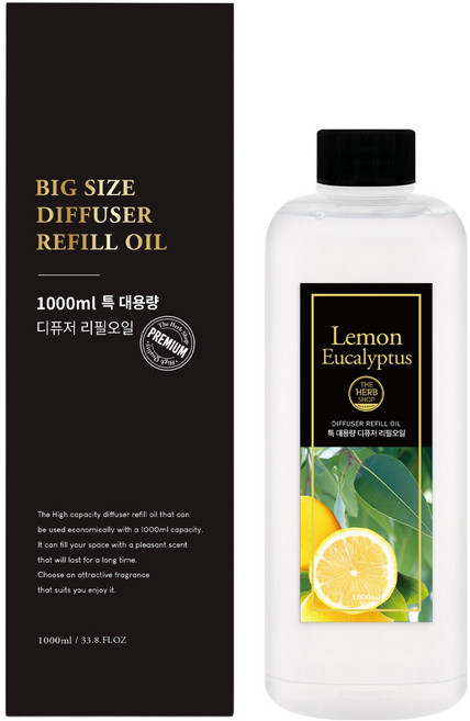 더허브샵 리필 오일, 레몬유칼립투스, 1L, 1개
