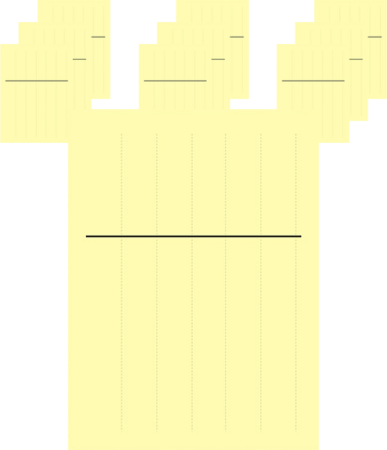 세로셈 점착 메모지 곱셈 덧셈 뺄셈용 939038A, 10개, 100매