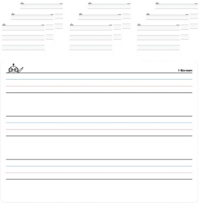 영어 화이트보드판 275868 10p, 폴리프로필렌(pp), 화이트보드코팅