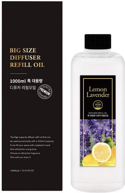 더허브샵 리필 오일, 레몬라벤더, 1L, 1개