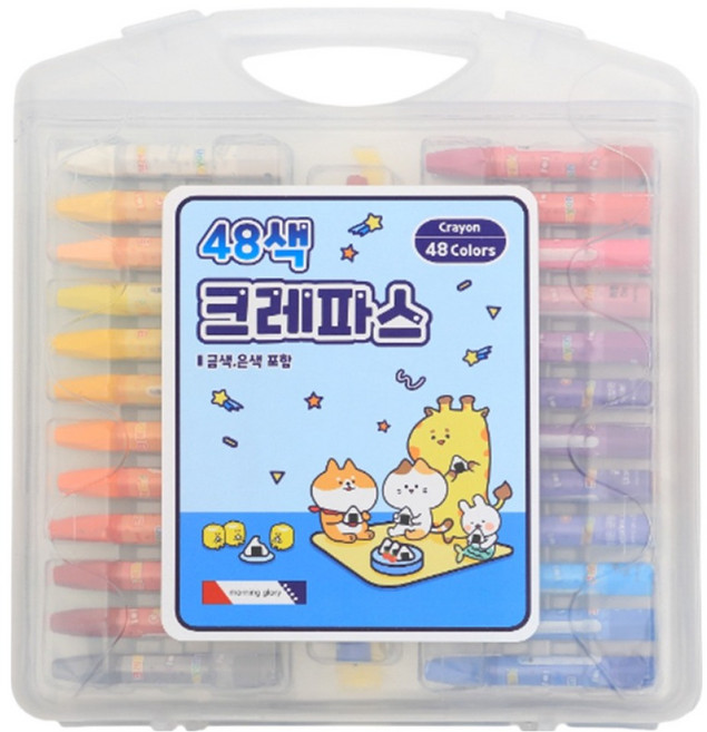 모닝글로리 크레파스 블루, 48색, 1개