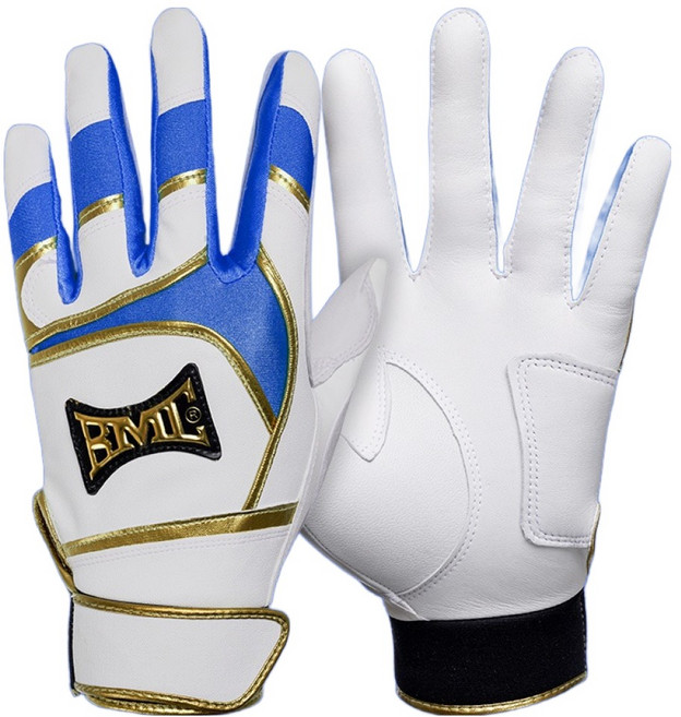BMC BASEBALL MEMBERS CLUB PRO25 雙手用打擊手套組 BPR-224, 1套, 白藍色