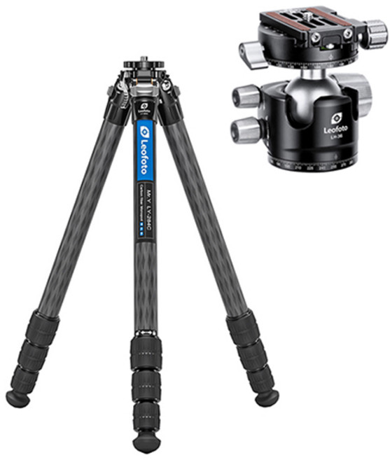 레오포토 미스터Y 카본삼각대 + 볼헤드 패닝클램프 세트, 1세트, 미스터Y삼각대(LY-284C), 볼헤드 패닝클램프(LH-36R)