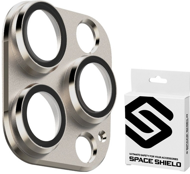 스페이스쉴드 아머 플렉스 메탈 컬러핏 카메라 액정보호필름 네추럴티타늄 세트, 1세트