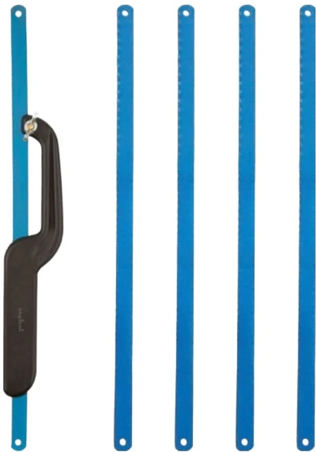 앙플랜트 손잡이 줄톱 블루 + 교체 톱날 4p 세트, 1세트 - 쿠팡