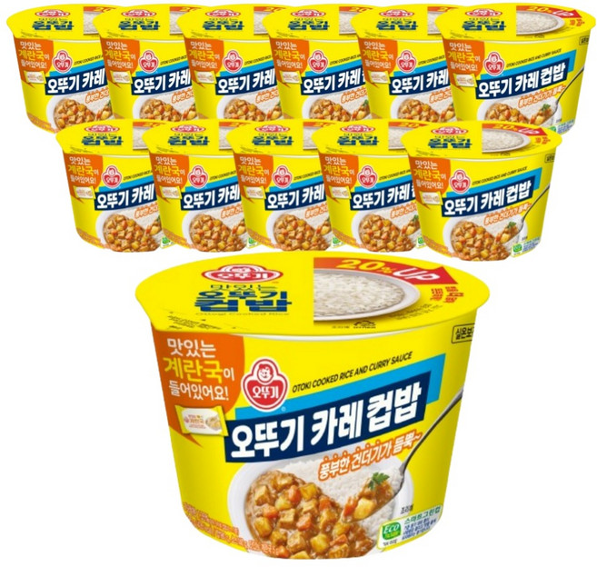 오뚜기 즉석국 카레 컵밥, 325g, 12개