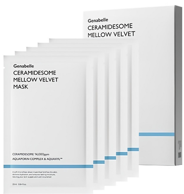 제나벨 세라마이드 리포좀 벨벳 마스크팩 수분 보습장벽, 5개입, 1개