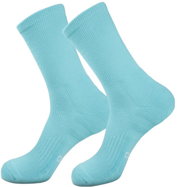 크로커다일 남성용 런닝 압박 쿠션 장목 양말 2족 세트, 블루, 1세트