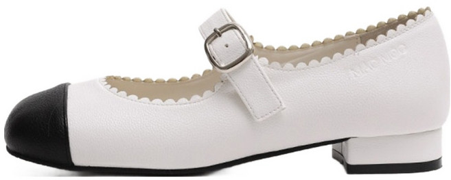 마크모크 꼬꼬마 마이크로 프릴 콤비 메리제인 플랫 2cm