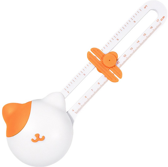 모던앳 고양이 원형 동그라미 자르기 컴퍼스 커터칼, 혼합색상, 1개
