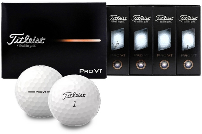 타이틀리스트 25 PRO V1 골프공 3피스, 화이트, 12개입, 1개