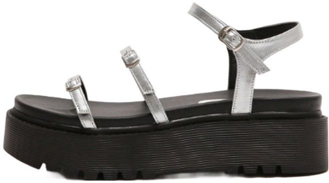 마크모크 여성용 메이브 통굽 플랫폼 스트랩 샌들 6cm