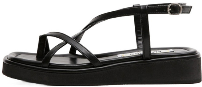 마크모크 여성용 하이브 슬림 웻지 스트랩 샌들 3.5cm