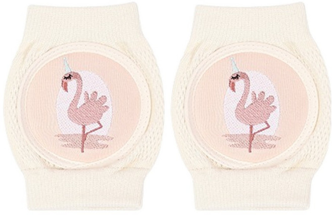 메르베 아동용 무릎 보호대 양쪽착용 세트, 플라밍고, 1세트
