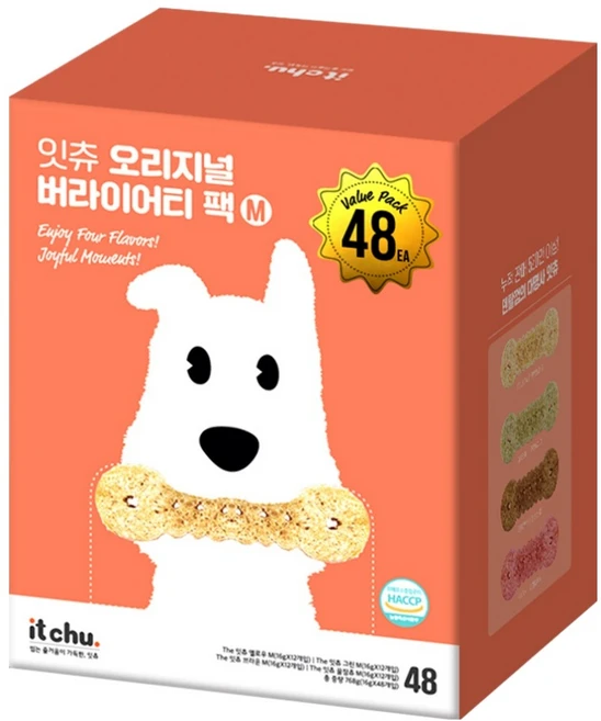 잇츄 핏펫 강아지 오리지널 버라이어티팩 덴탈껌 M 48p, 1개, 768g, 혼합맛 - 쿠팡