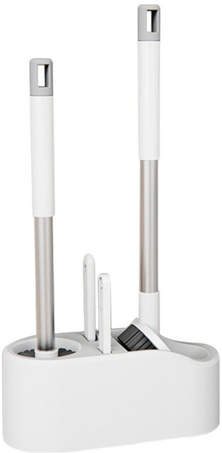 고씨네 스마트 4in1 벽걸이형 변기솔 청소솔 브러쉬 세트, 화이트, 1세트