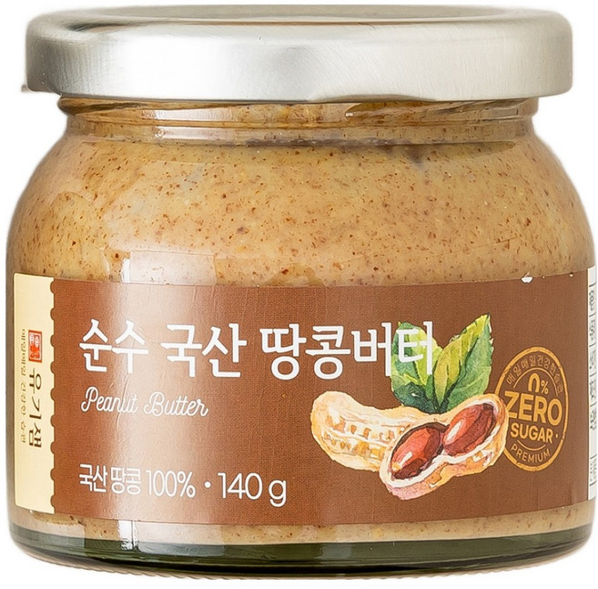 유기샘 순수 땅콩버터, 140g, 1개