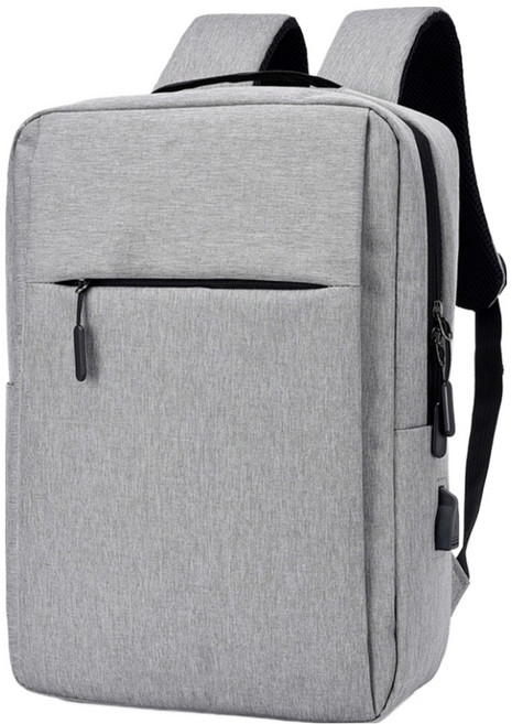 봄아리 고급 노트북 백팩, 그레이, 1개