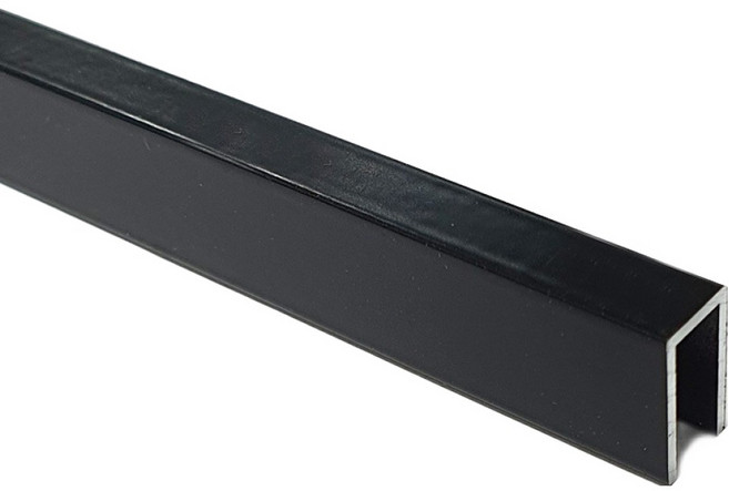 샷시레일 보수 방충망레일 평 6mm x 길이 1.2m 블랙, 1개