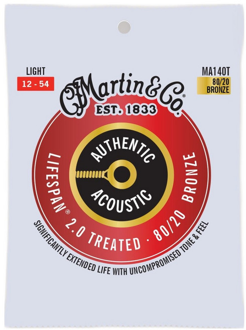 Martin 80 20 Bronze Light 어쿠스틱 스트링, MA140T, 1개