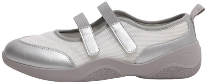 마크모크 쏘머치 천연소가죽 더블 벨크로 배색 포인트 메리제인 스니커즈 3cm