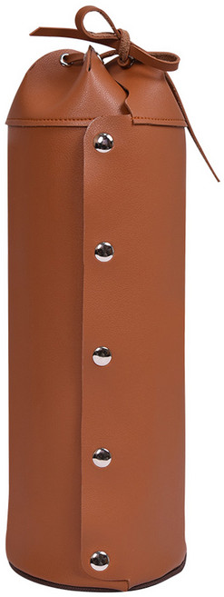 벅703 캠핑 머그컵 보관 가죽 케이스, 브라운, 1개