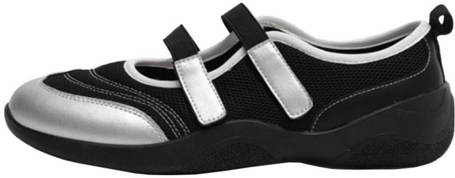 MAC MOC So Much 天然牛皮雙魔鬼氈撞色設計瑪莉珍運動鞋 3cm