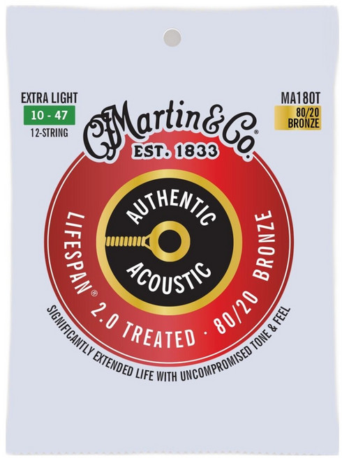 마틴 12현 80 / 20 스트링, 1개, MA180T