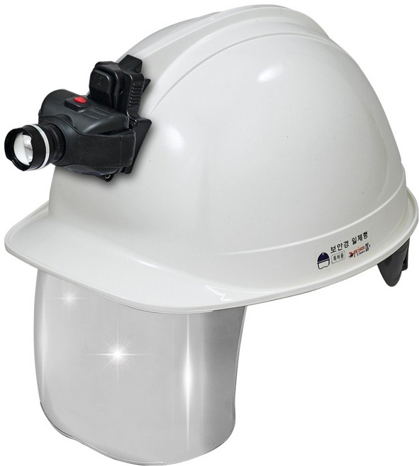 동명 고급형 일반창 실버보안경 안전모 헤드랜턴포함 아이보리, 1세트