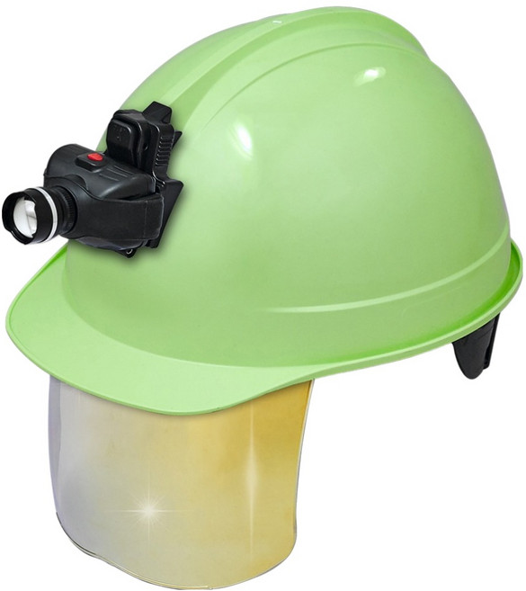 동명 고급형 일반창 골드보안경 안전모 헤드랜턴포함 라이트그린, 1세트